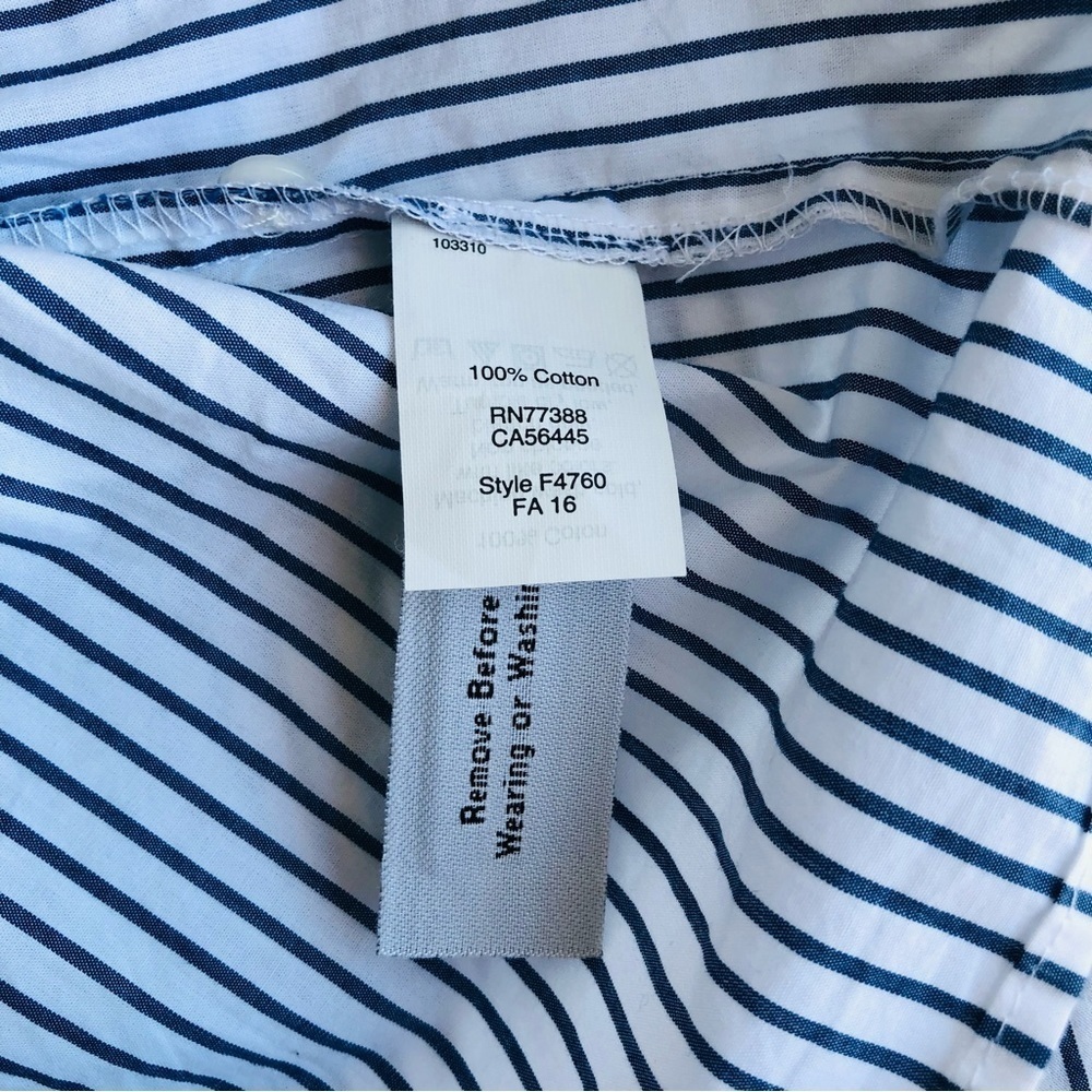 Madewell Lakeside Top Peplum Striped XS blue white - Picture 2 of 13